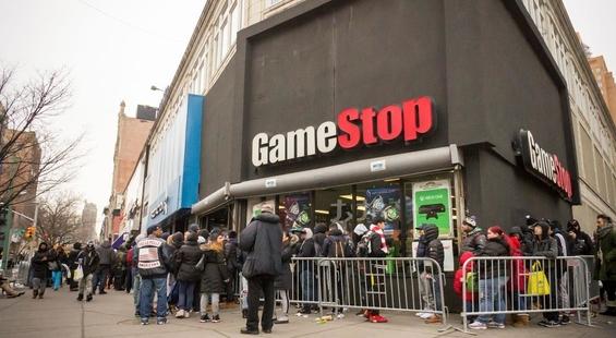What technical chart suggests about GameStop stock?