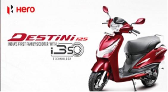 Hero MotoCorp expands its scooter portfolio by launching Destini 125 Platinum