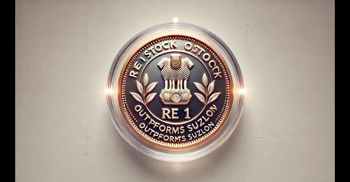 Stock Below Rs 1 Outperforms Suzlon by 86%: This Multibagger Penny Stock Trades at a Low PE