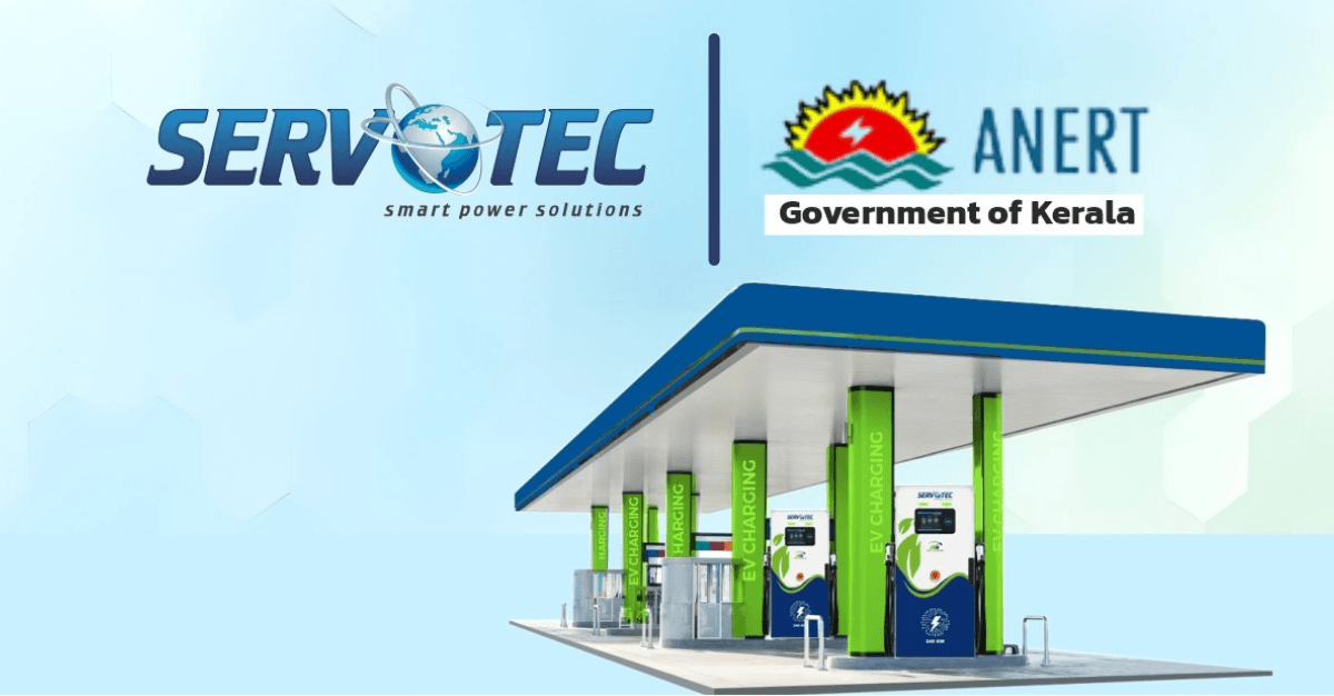 India’s Largest EV Charger Manufacturer- Servotech Power to Build 12 EV Charging Stations for ANERT, Government of Kerela