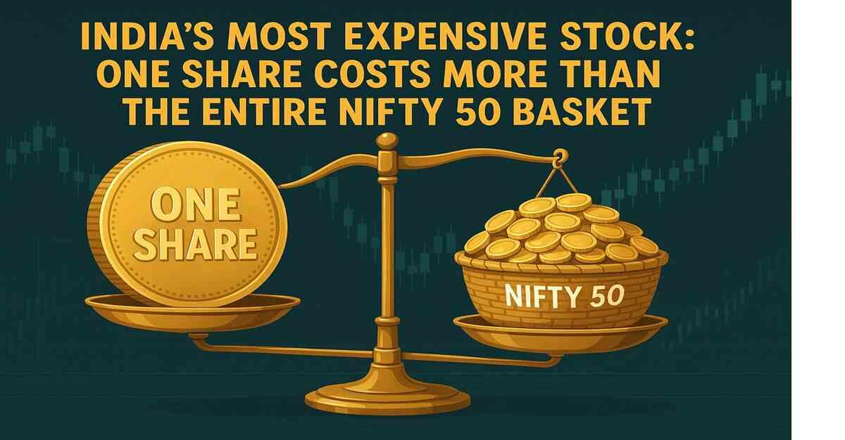 India’s Most Expensive Stock: One Share Costs More Than the Entire Nifty 50 Basket — Reliance, HDFC Bank, ICICI Bank, TCS, Infosys & Others Combined