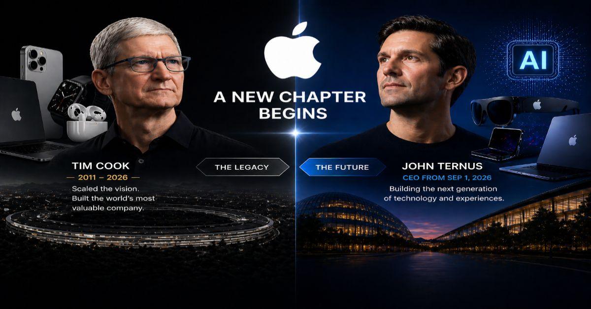 Apple Names John Ternus as CEO: The End of One Era and the Beginning of Another