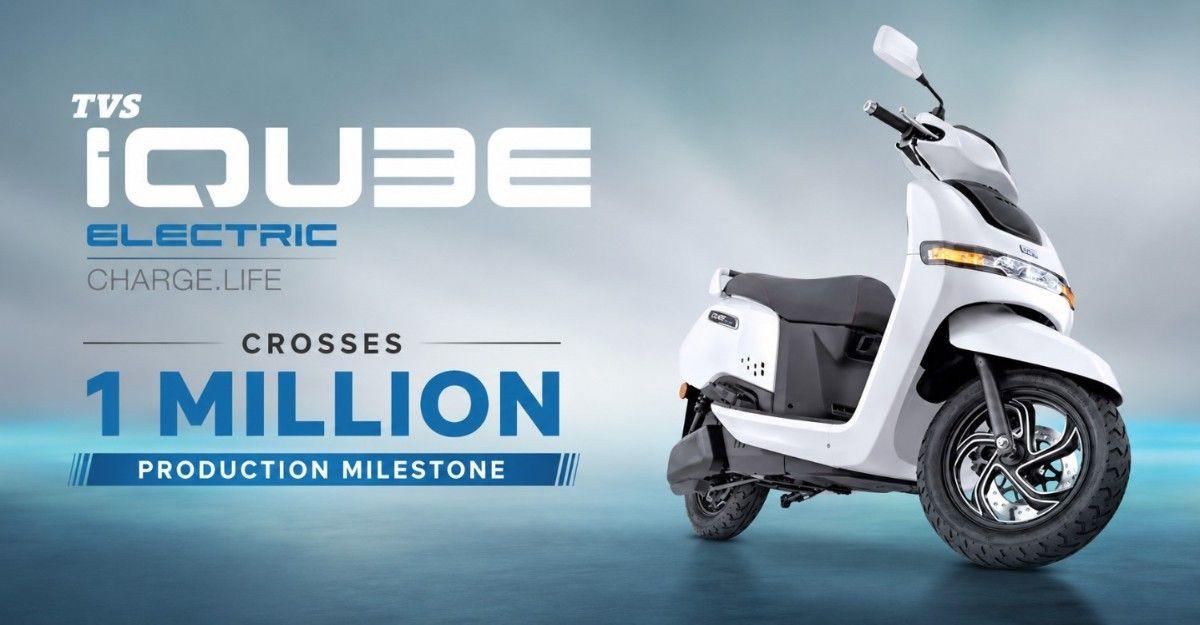 India's Leading Two-Wheeler Manufacturers Crosses 1 Million TVS iQube Production Milestone; Share Price Jumps 4%