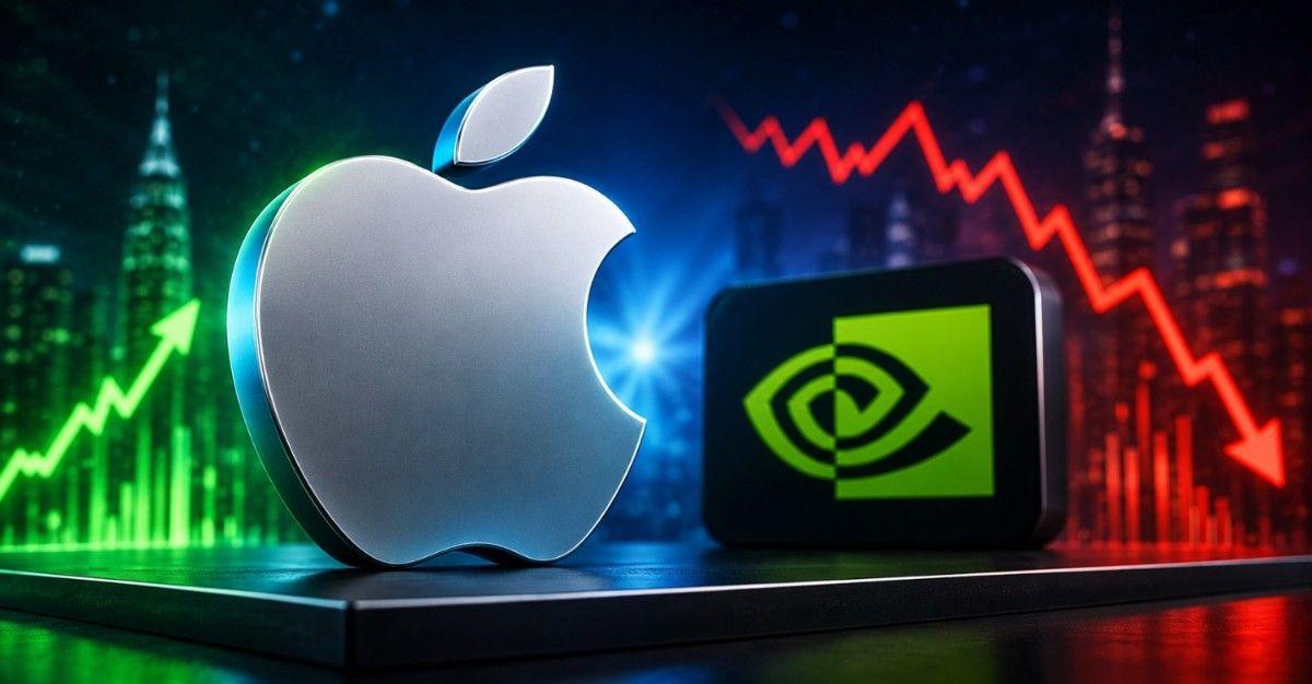 Apple Reclaims World's Most Valuable Company Title as Market Cap Nears USD 5 Trillion; Nvidia Slips Nearly 5%