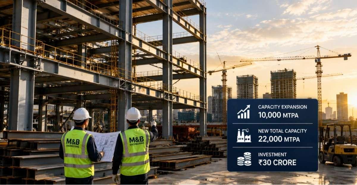 M&B Engineering Share Price Falls 11% Despite Company Announcing 10,000 MTPA Capacity Expansion; Rs 30 Crore Investment Planned