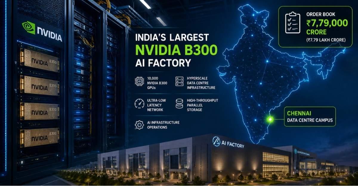 Rs 7,79,000 crore Order Book: This Heavy Civil Infrastructure Company Secures Mega Order to Build India's Largest NVIDIA B300 AI Factory