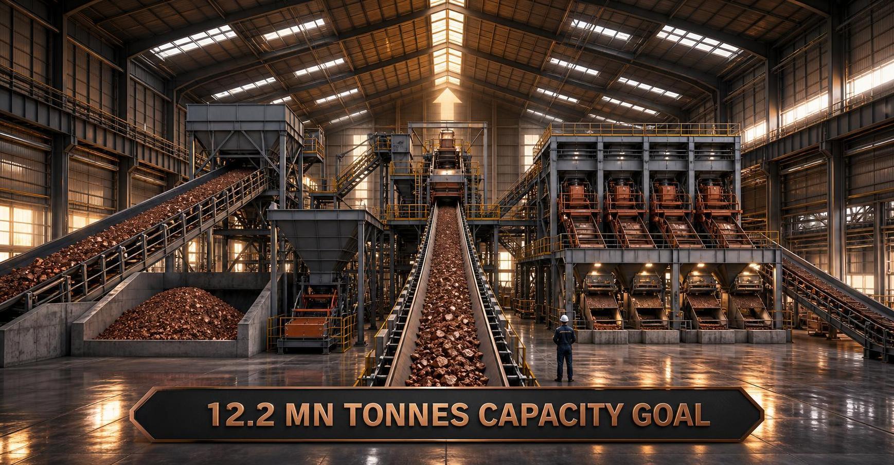 Copper Miner Sets 12.2 Million-Tonne Capacity Goal Through Expansions and Mine Restarts
