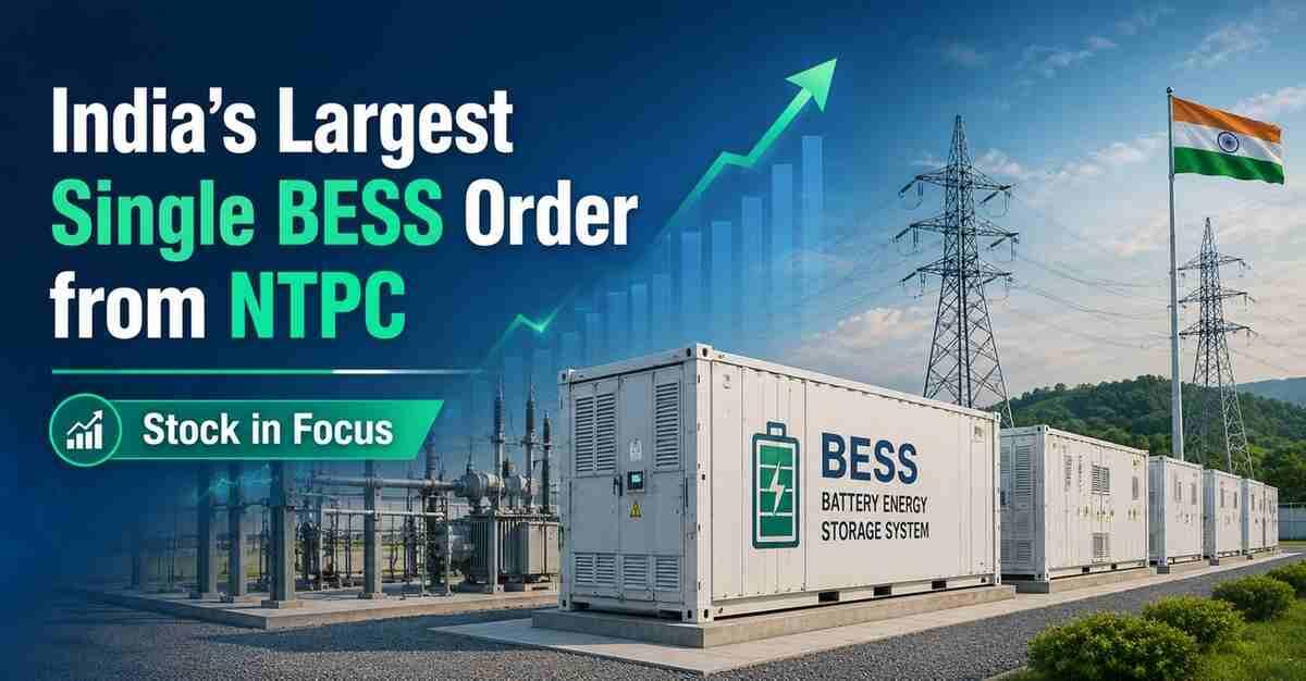 இந்தியாவில் மிகப்பெரிய ஒற்றை BESS ஒழுங்குமுறை: இந்த சிறிய அளவிலான மல்டிபேக்கர் பங்கு NTPC-இலிருந்து ஒழுங்குமுறையைப்