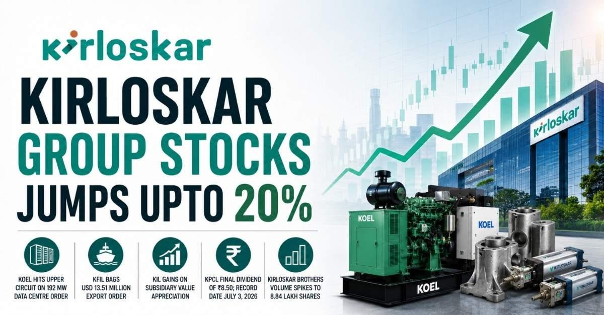 Kirloskar Group Stocks Jump Upto 20%; KOEL Hits Upper Circuit On 192 MW Data Centre Order, Here's Why