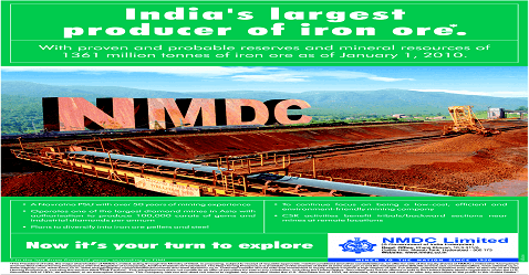 Increase in iron ore prices pushes NMDC scrip upward 